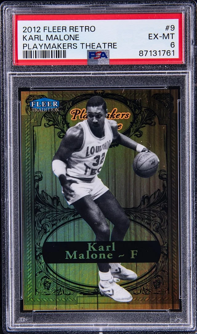 2012-13 Fleer Retro Karl Malone Playmakers Theatre #9 card image
