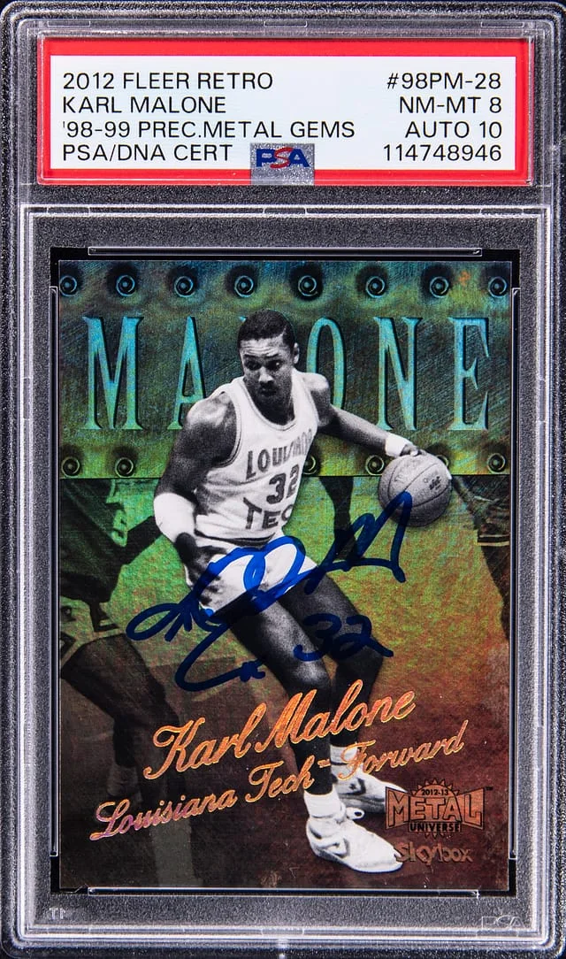 2012-13 Fleer Retro Karl Malone 98-99 Precious Metal Gems (PMG) #98PM-28 card image