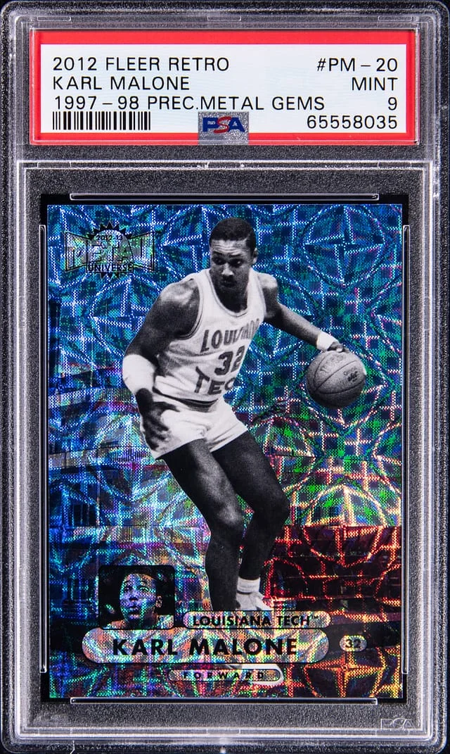 2012-13 Fleer Retro Karl Malone 1997-98 Precious Metal Gems (PMG) #PM-20 card image