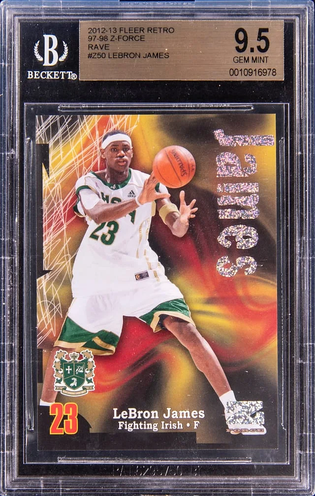 2012-13 Fleer Retro LeBron James 97-98 Z-Force Rave #Z-50 card image