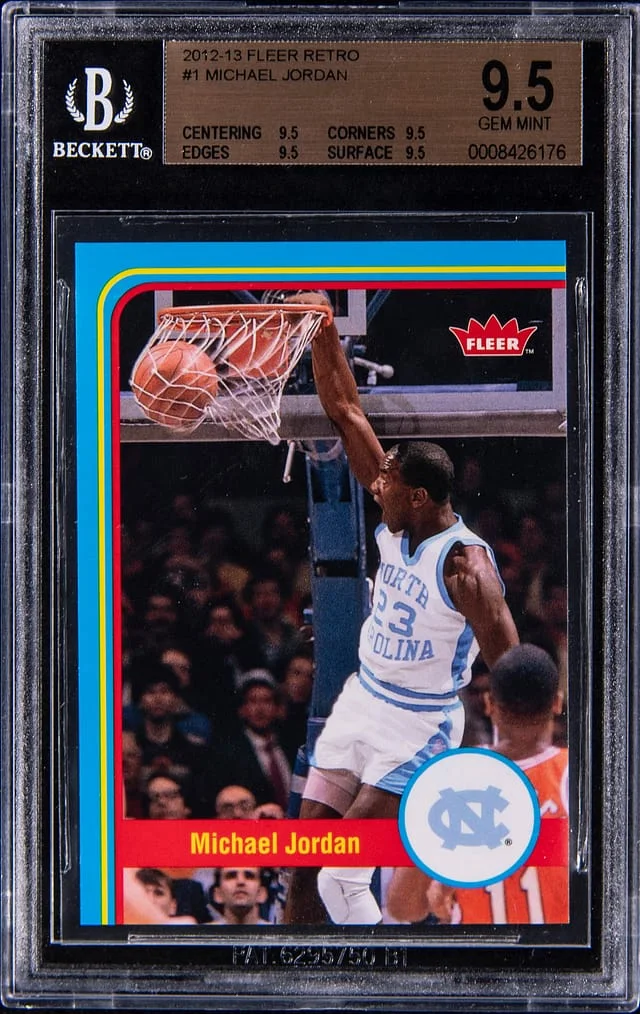 2012-13 Fleer Retro Michael Jordan Autograph #1 card image