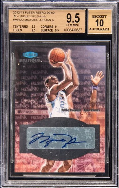 2012-13 Fleer Retro Michael Jordan 99-00 Mystique Fresh Ink #MFI-JO card image