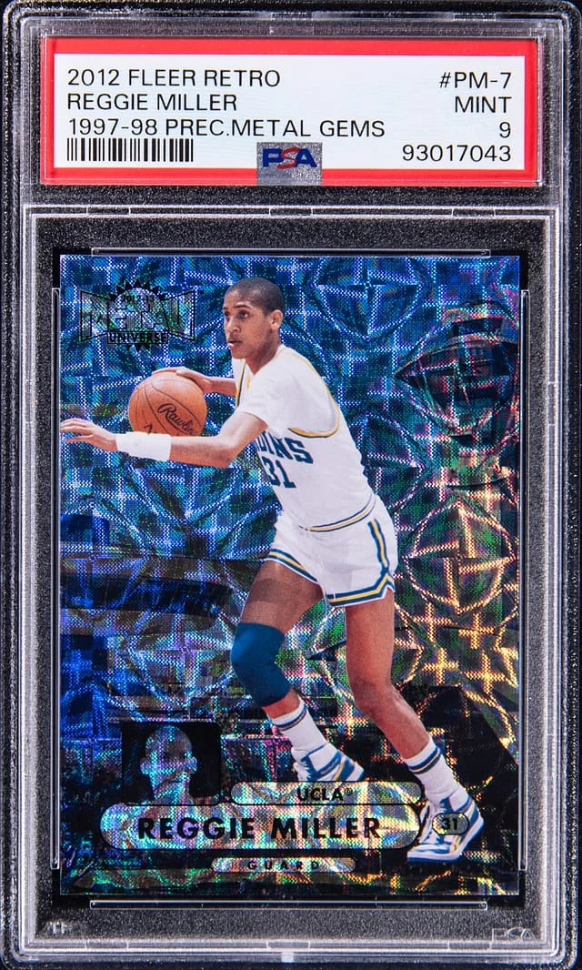 2012-13 Fleer Retro Reggie Miller 1997-98 Precious Metal Gems (PMG) #PM-7 card image