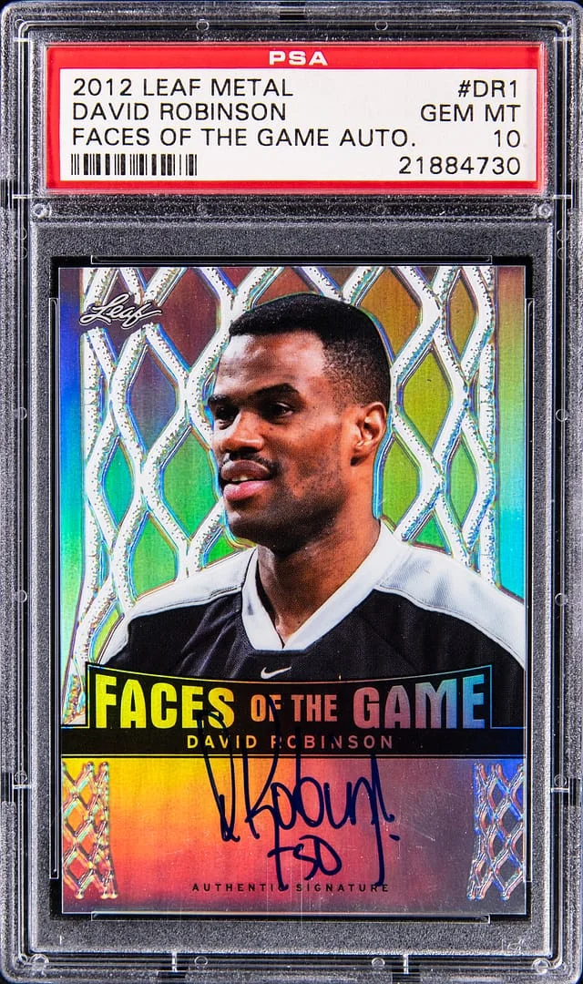 2012-13 Leaf Metal David Robinson Faces Of The Game Autograph #DR1 card image