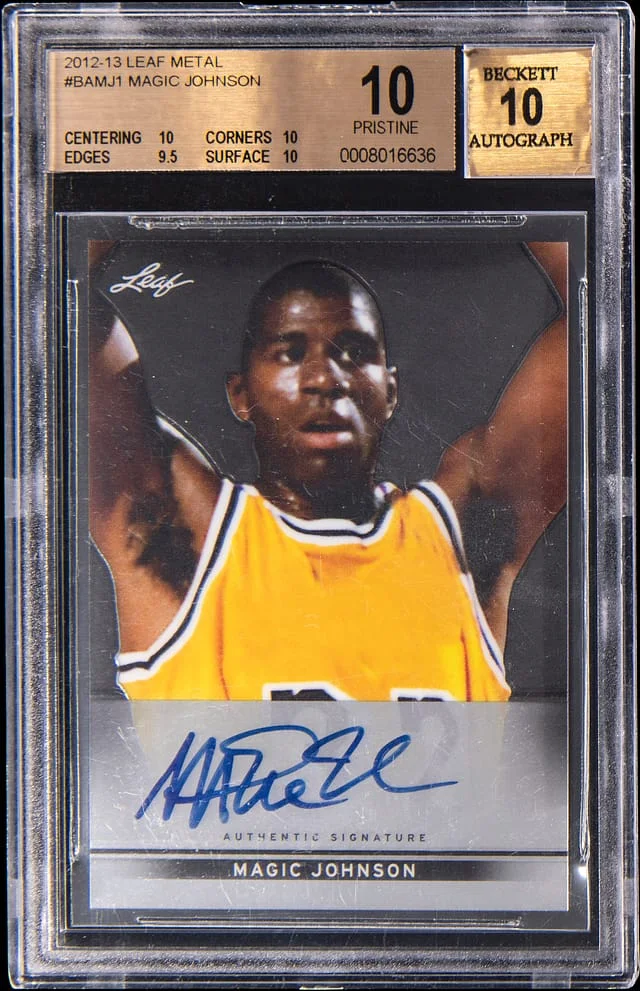 2012-13 Leaf Metal Magic Johnson #BA-MJ1 card image