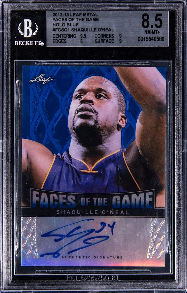 2012-13 Leaf Metal Shaquille O'Neal Faces of the Game Holo Blue #FGSO1 card image