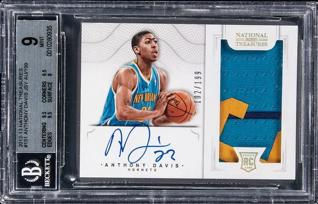2012-13 National Treasures Anthony Davis Jersey Autograph #151 card image