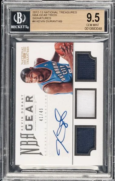 2012-13 National Treasures Kevin Durant NBA Gear Trios #4 card image