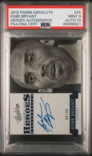2012-13 Panini Absolute Kobe Bryant Heroes Autographs #24 card image