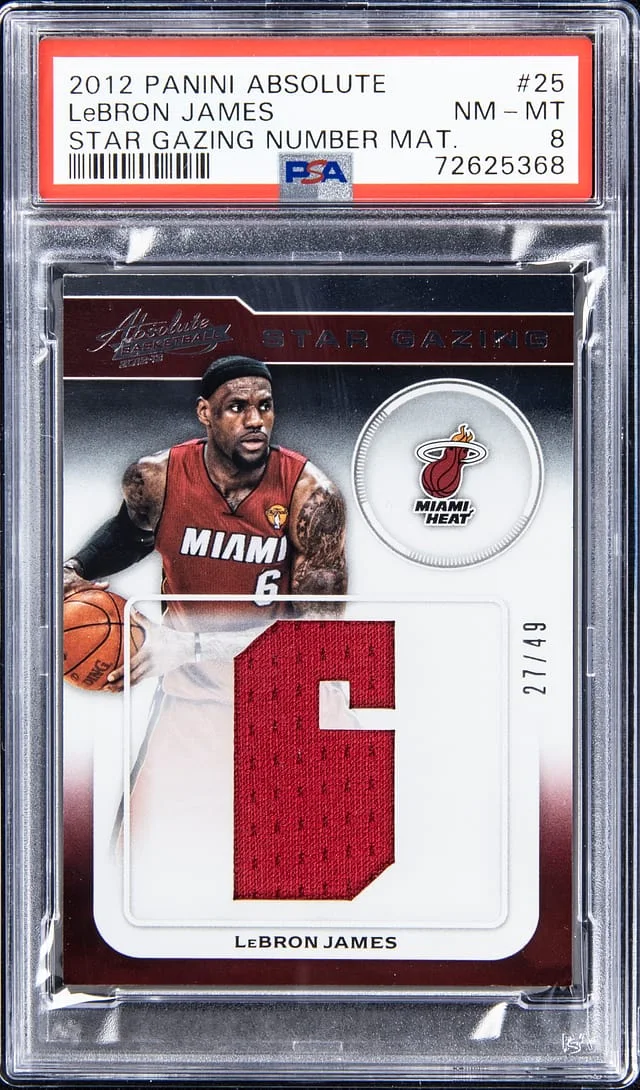 2012-13 Panini Absolute LeBron James Star Gazing Number Materials #25 card image