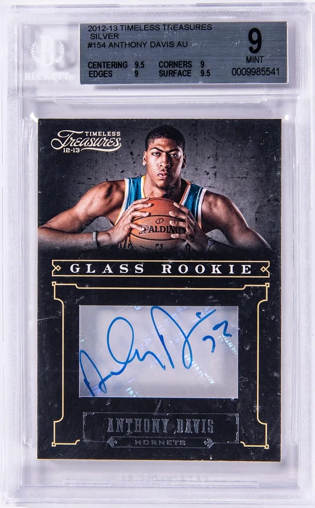 2012-13 Panini Anthony Davis Timeless Treasures Glass Autograph Silver #154 card image