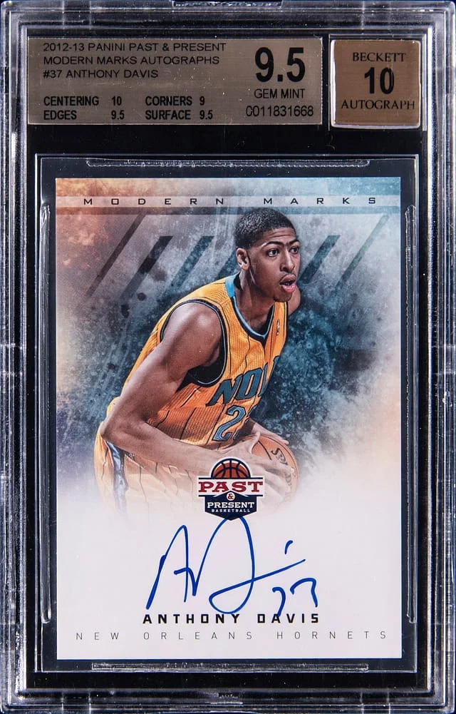 2012-13 Panini Anthony Davis Past & Present Modern Parks Autographs #37 card image