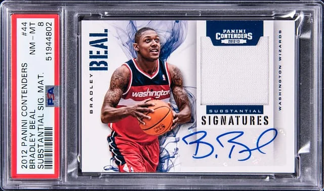 2012-13 Panini Contenders Bradley Beal Substantial Signature Materials #44 card image