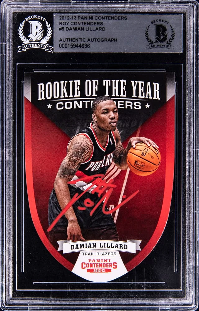 2012-13 Panini Contenders Damian Lillard ROY Contenders #5 card image