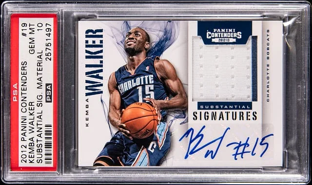 2012-13 Panini Contenders Kemba Walker Substantial Signature Material #19 card image