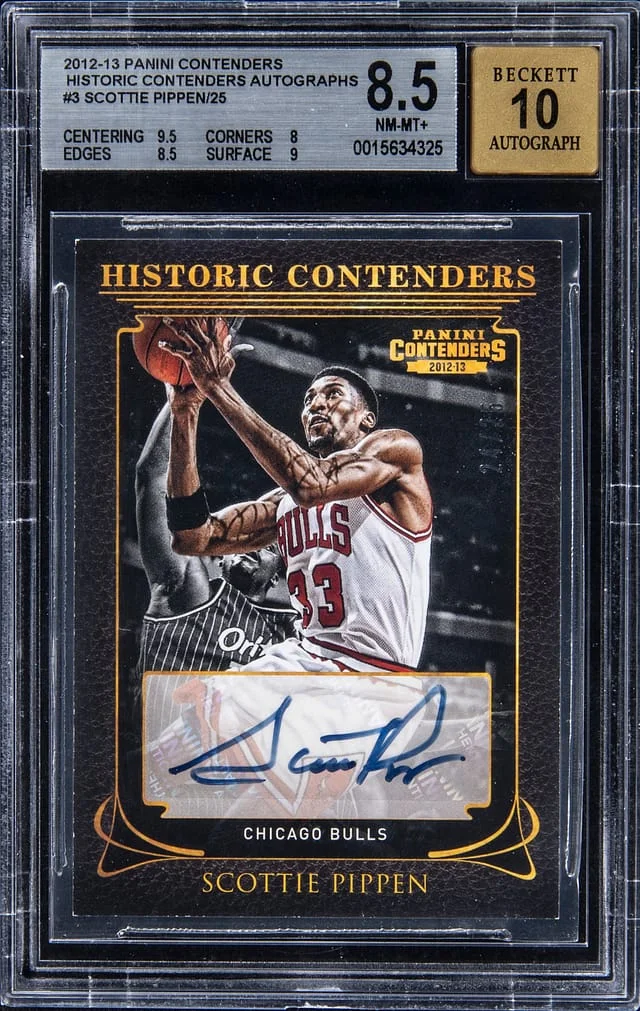 2012-13 Panini Contenders Scottie Pippen Historic Contenders Autographs #3 card image