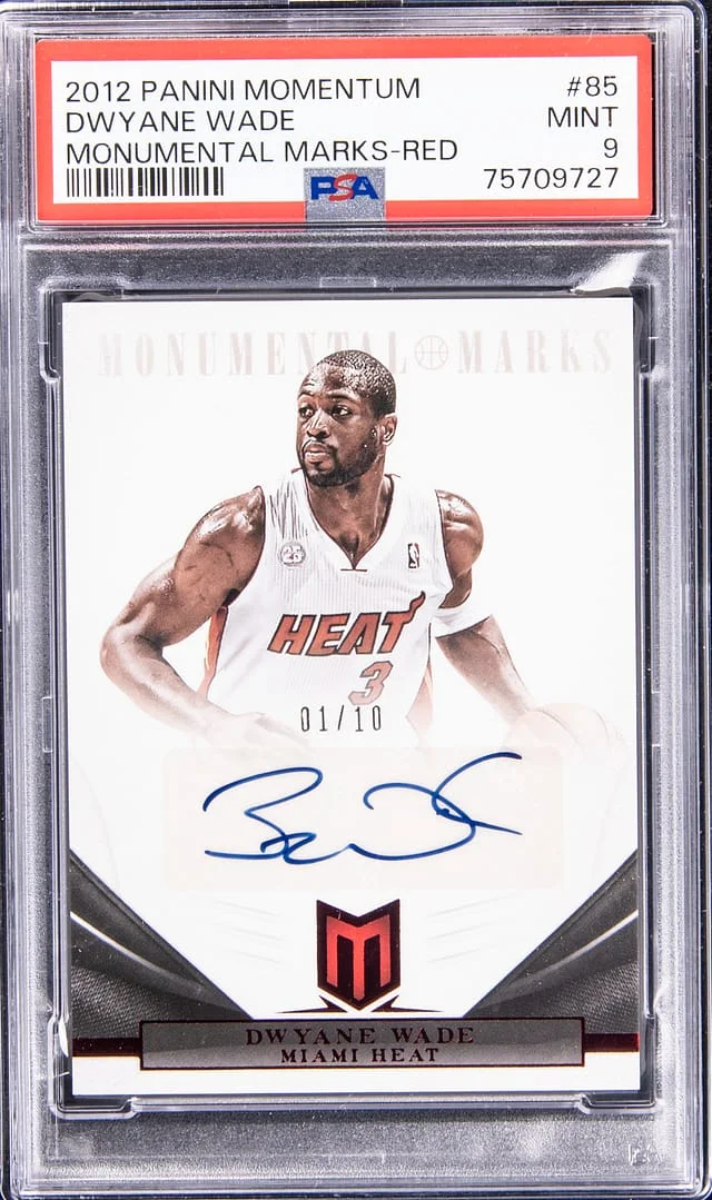 2012-13 Panini Dwyane Wade Momentum Monumental Marks Red #85 card image