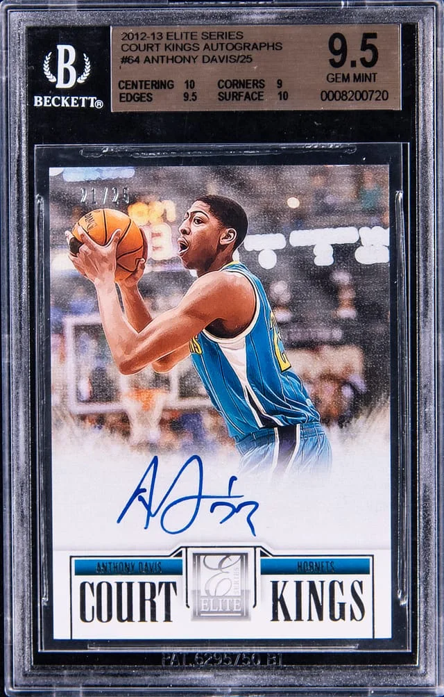 2012-13 Panini Elite Anthony Davis Series Court Kings Autographs #64 card image