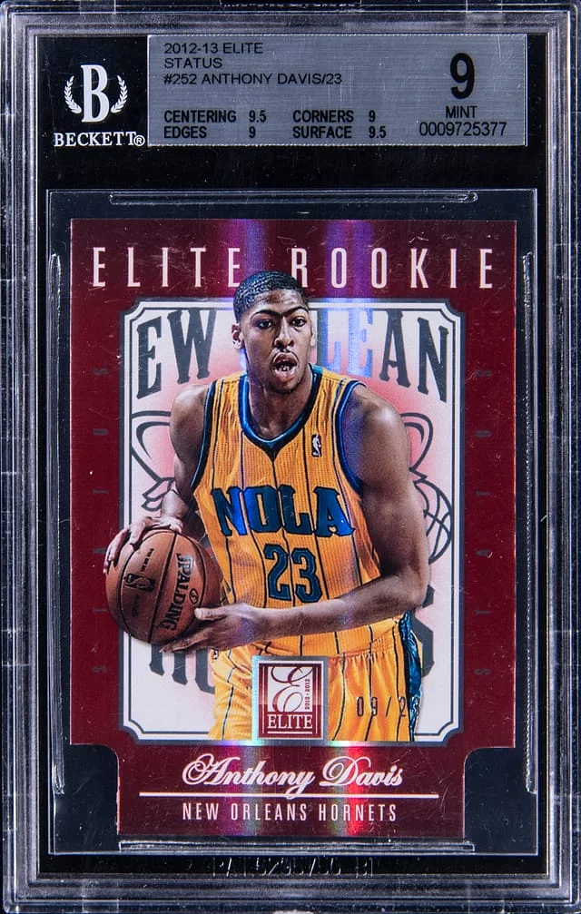 2012-13 Panini Elite Anthony Davis Die-Cut Status #252 card image