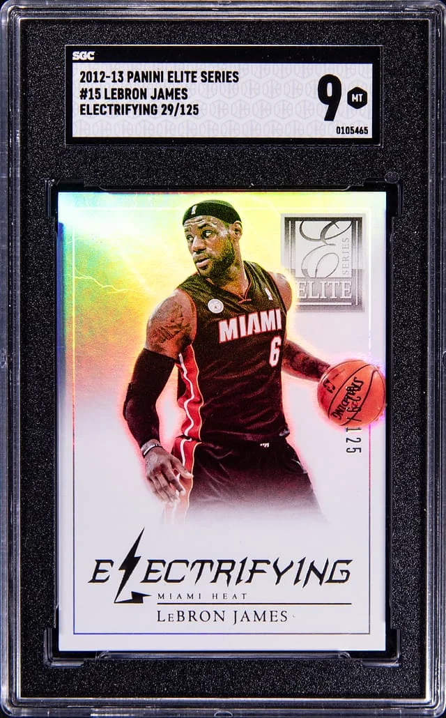 2012-13 Panini Elite LeBron James Series Electrifying #15 card image