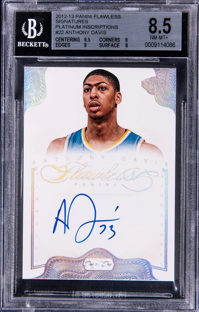 2012-13 Panini Flawless Anthony Davis Signatures Ruby #22 card image