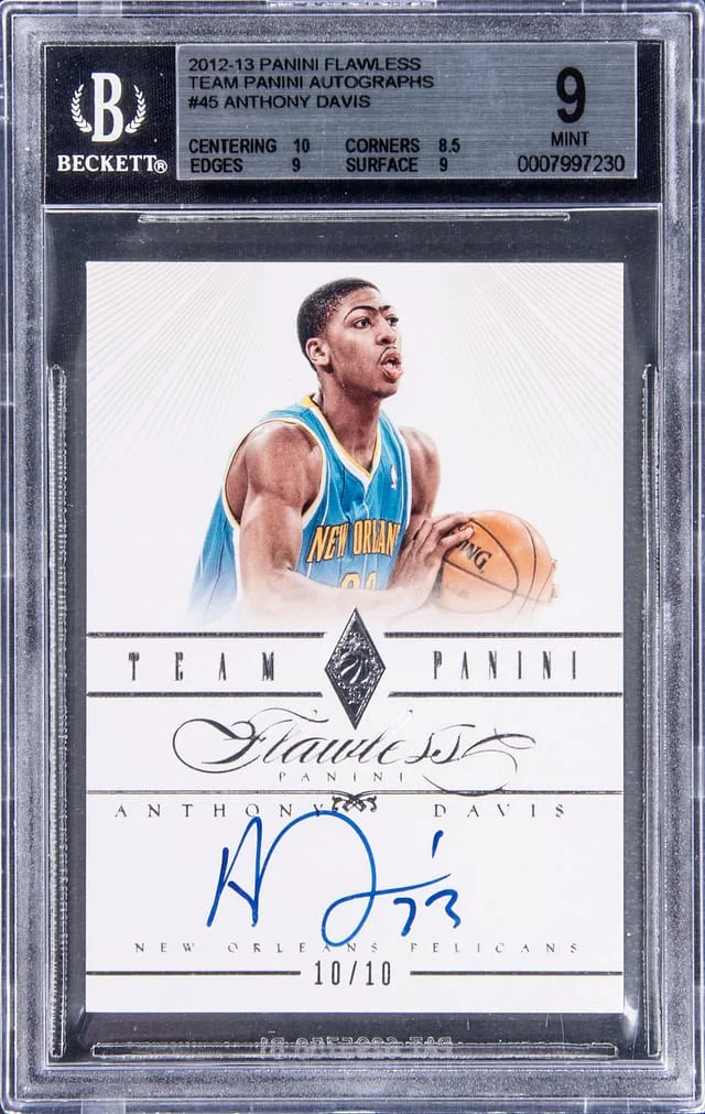 2012-13 Panini Flawless Anthony Davis Team Panini Autographs #45 card image