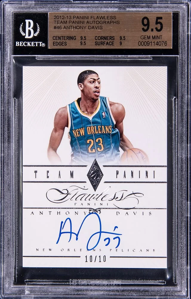 2012-13 Panini Flawless Anthony Davis Team Panini Autographs #46 card image