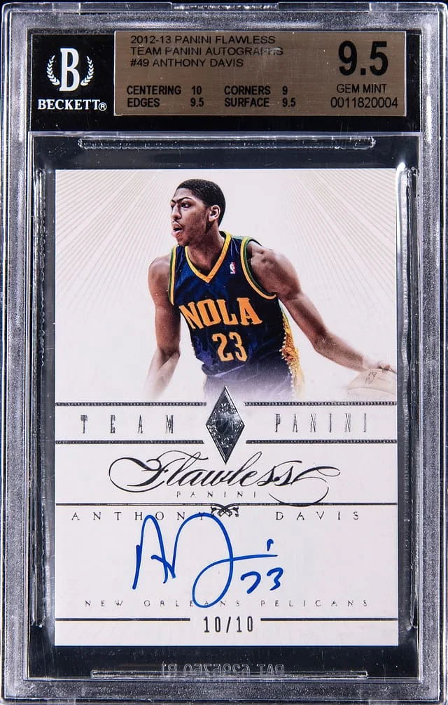 2012-13 Panini Flawless Anthony Davis Team Panini Autographs #49 card image
