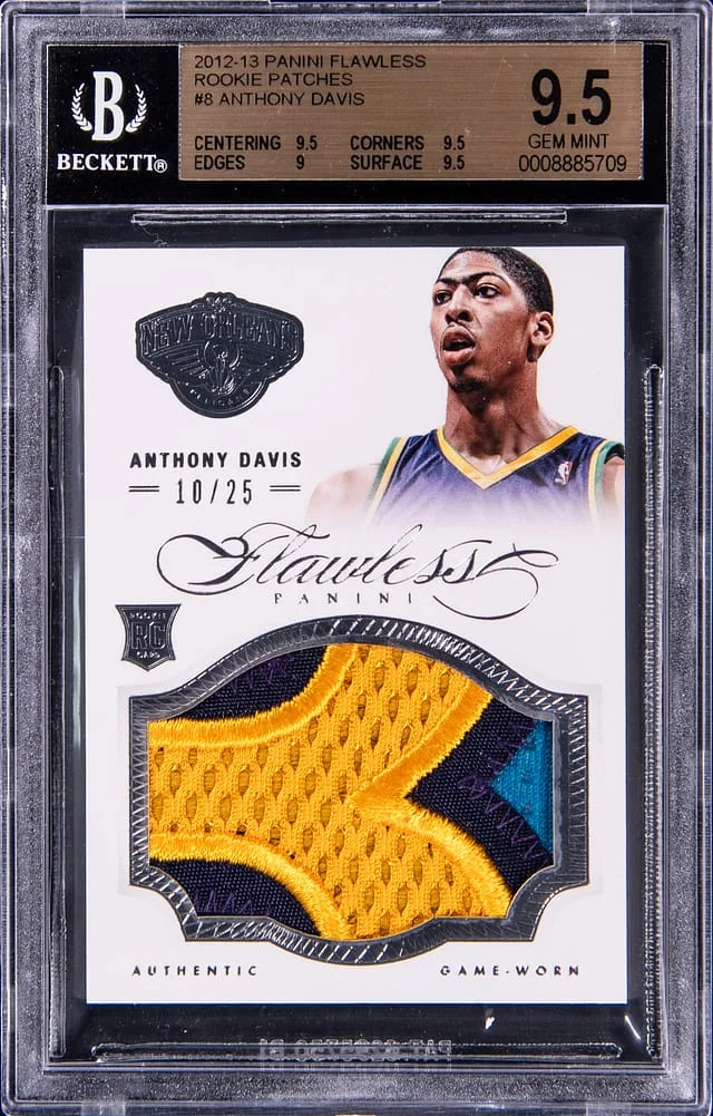 2012-13 Panini Flawless Anthony Davis Patches #8 card image