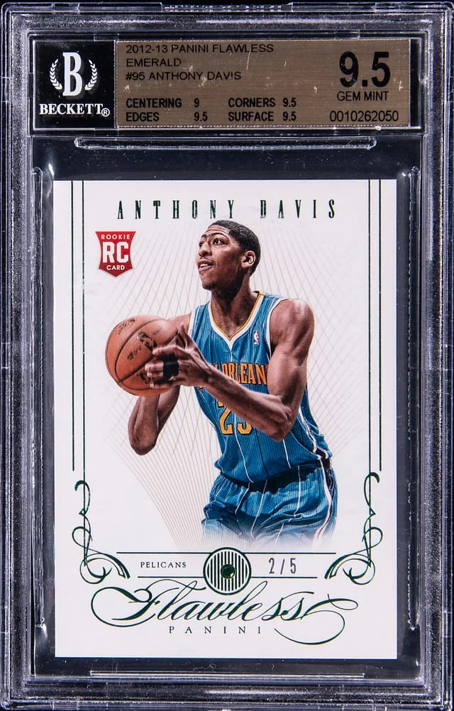 2012-13 Panini Flawless Anthony Davis Emerald #95 card image