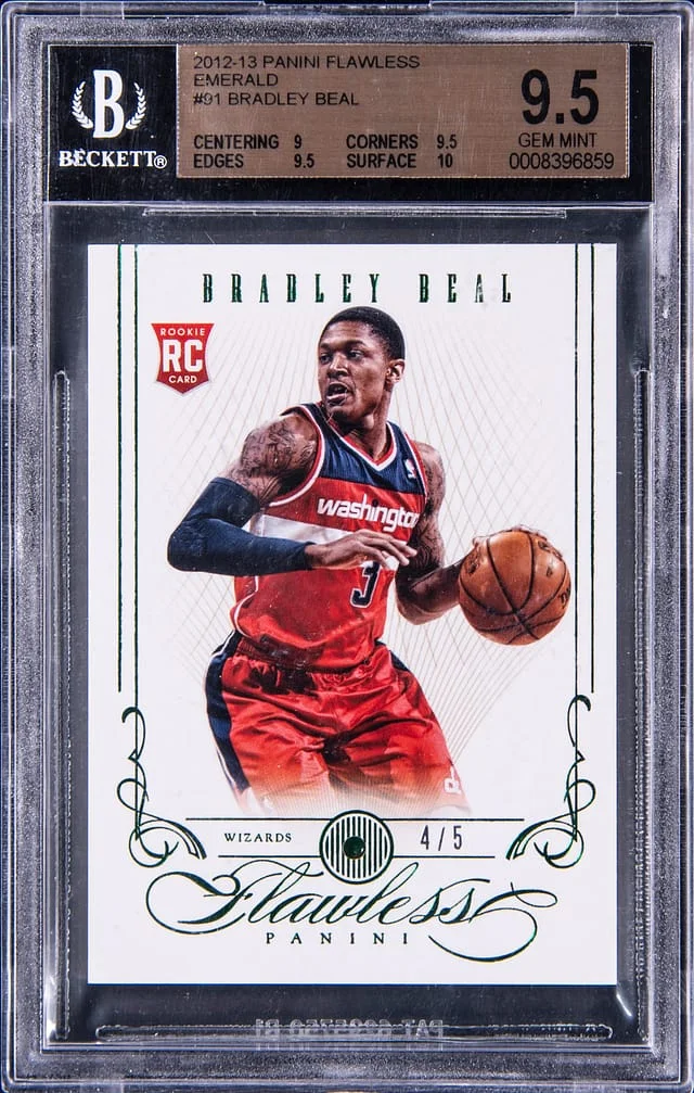 2012-13 Panini Flawless Bradley Beal Emerald #91 card image