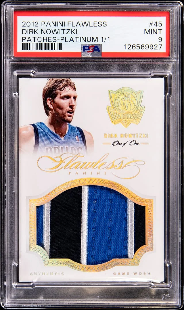 2012-13 Panini Flawless Dirk Nowitzki Patches Platinum #45 card image