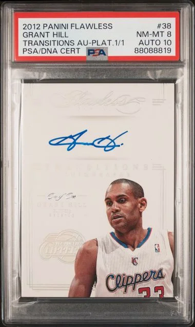 2012-13 Panini Flawless Grant Hill Transitions Autograph Platinum #38 card image