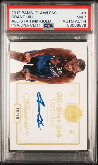 2012-13 Panini Flawless Grant Hill All-Star Ink Gold #8 card image