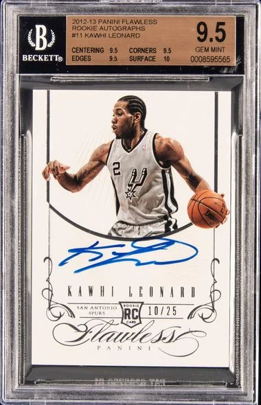 2012-13 Panini Flawless Kawhi Leonard Autograph #11 card image