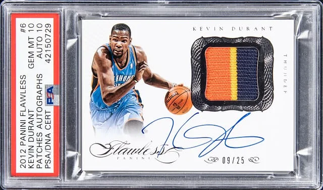 2012-13 Panini Flawless Kevin Durant Patches Autographs #6 card image