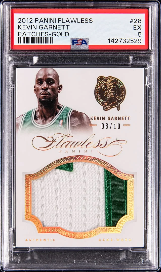 2012-13 Panini Flawless Kevin Garnett Game-Used Patches Gold #28 card image