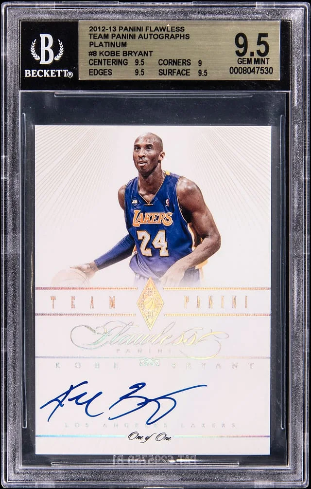 2012-13 Panini Flawless Kobe Bryant Team Panini Autographs Platinum #8 card image