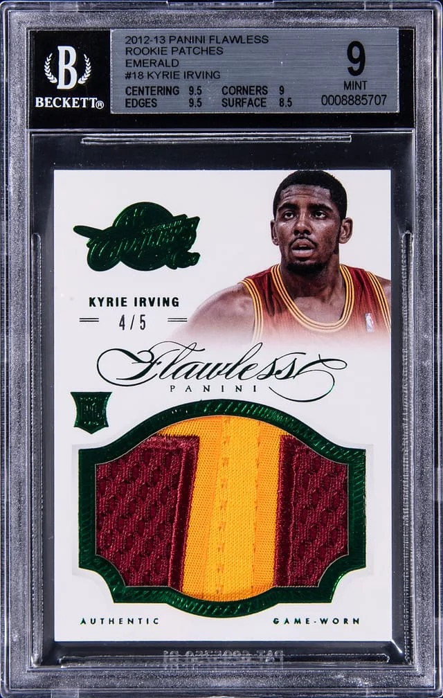 2012-13 Panini Flawless Kyrie Irving Patches Emerald #18 card image