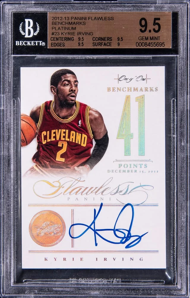 2012-13 Panini Flawless Kyrie Irving Benchmarks Platinum #23 card image