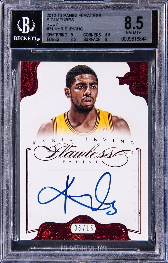 2012-13 Panini Flawless Kyrie Irving Signatures Ruby #31 card image