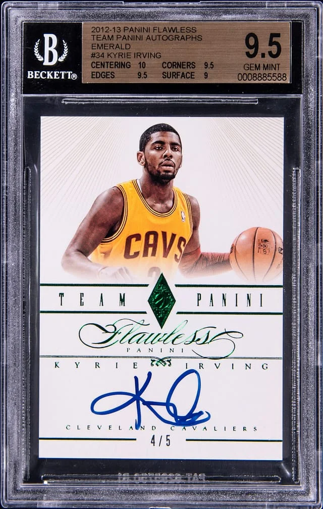 2012-13 Panini Flawless Kyrie Irving Team Panini Autographs Emerald #34 card image