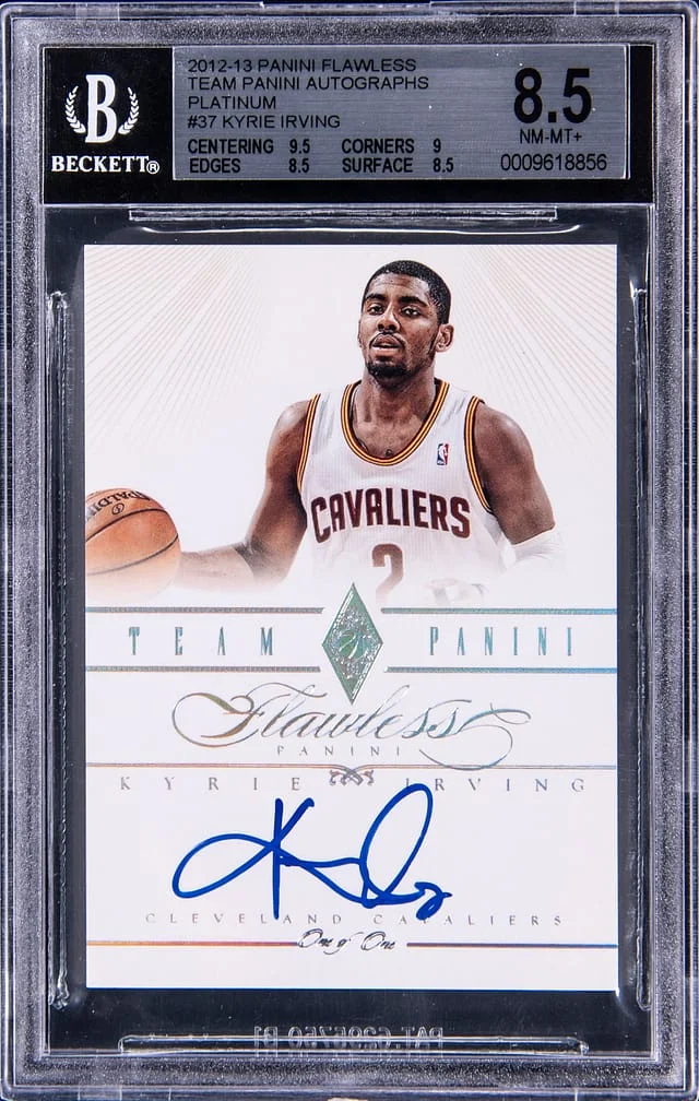 2012-13 Panini Flawless Kyrie Irving Team Panini Autographs Platinum #37 card image