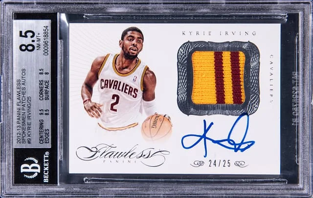 2012-13 Panini Flawless Kyrie Irving Spokesmen Patches Autograph #9 card image