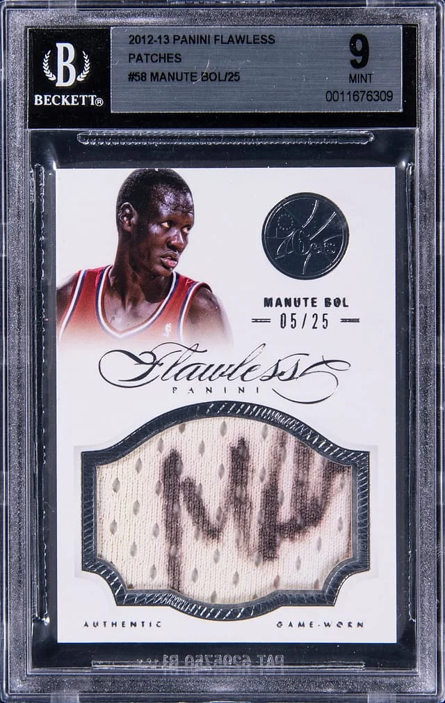 2012-13 Panini Flawless Manute Bol Patches #58 card image