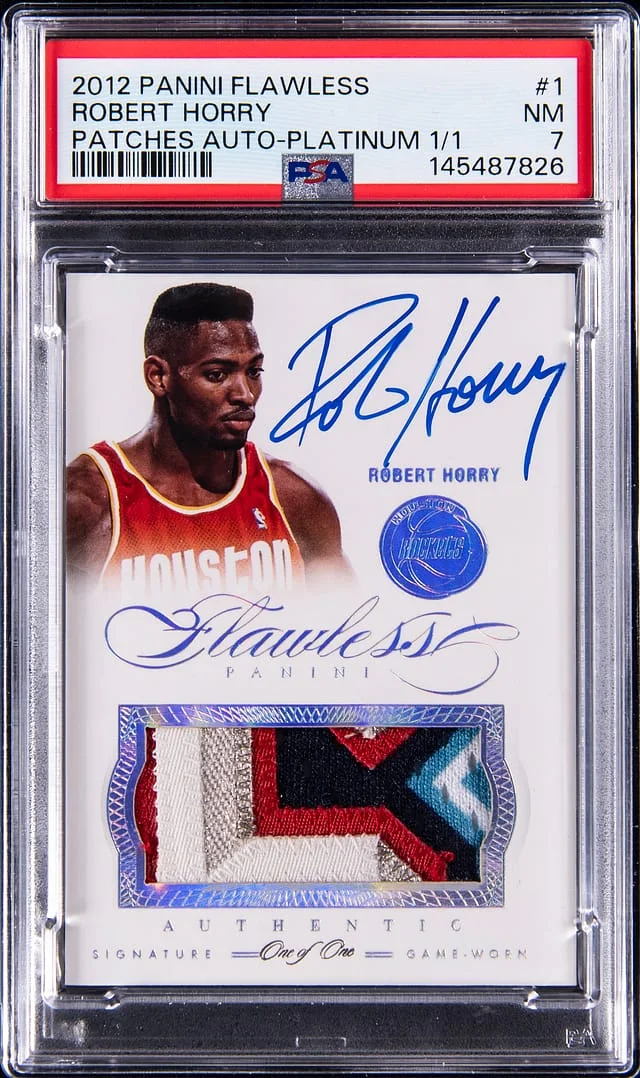 2012-13 Panini Flawless Robert Horry Patch Autographs Platinum #1 card image