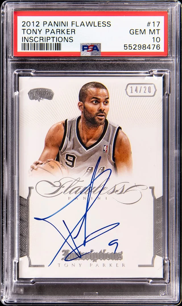 2012-13 Panini Flawless Tony Parker Inscriptions #17 card image