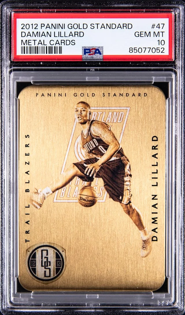 2012-13 Panini Gold Standard Damian Lillard Metal Cards #47 card image