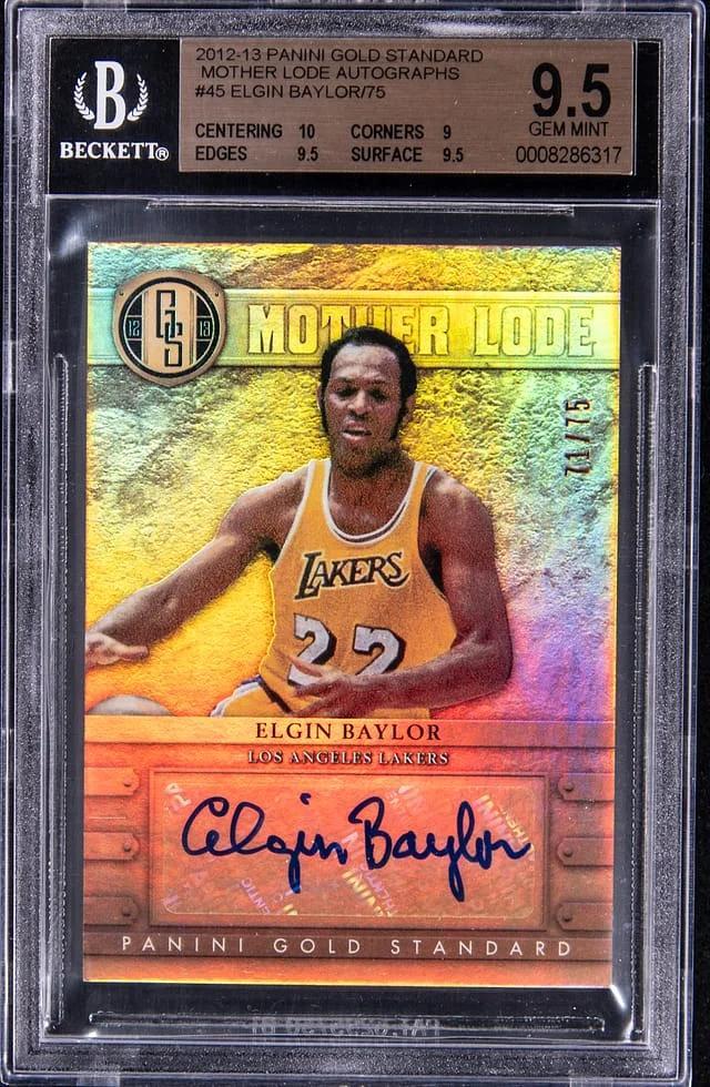 2012-13 Panini Gold Standard Elgin Baylor Mother Lode Autographs #45 card image