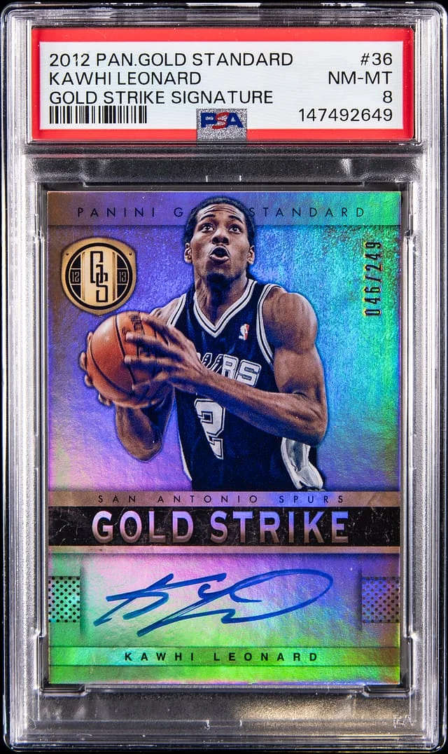 2012-13 Panini Gold Standard Kawhi Leonard Gold Strike Signature #36 card image